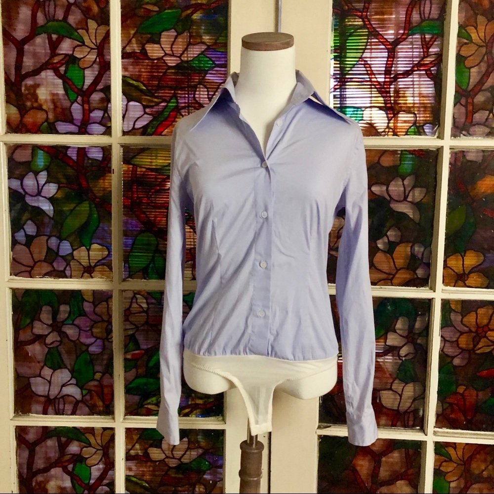 VS Body by Victoria Blue Button Down Bodysuit. XS